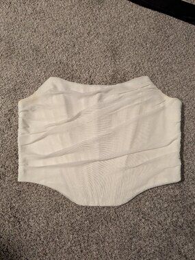 White Mesh Corset Top